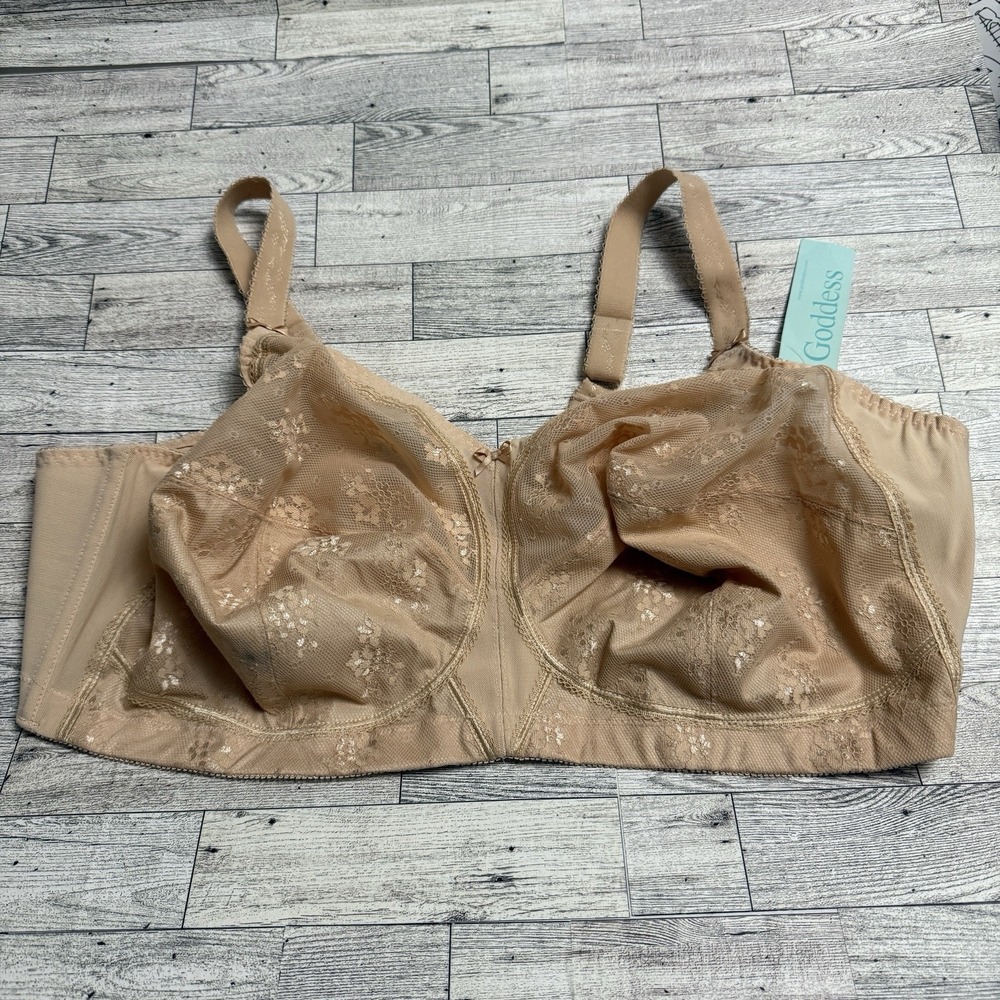 NEW Goddess Alice Soft Cup Wireless Bra GD6040, Sz 48H Color Nude Peach NWT